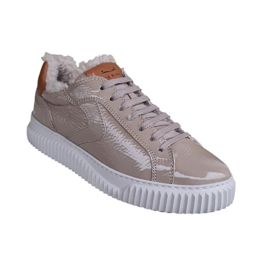 002017113.08.0E01 LIPARI FUR CRACKLED PATENT LEATHER BEIGE